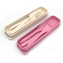 Couverts de voyage Tallkeey, plastique réutilisables, pique-nique