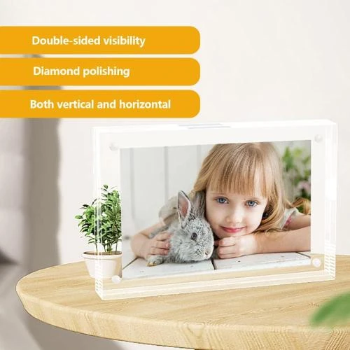 Détail de Cadre Photo Acrylique Transparent, Bureau, Nettoyage Inclus
