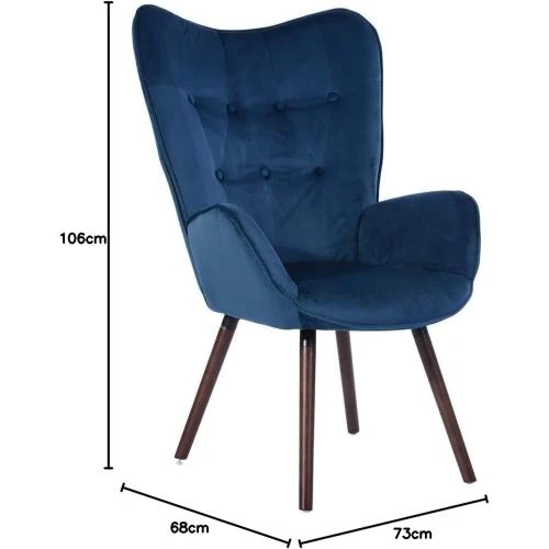 Zoom sur Fauteuil Scandinave Cosy, Confort Salon Élégant