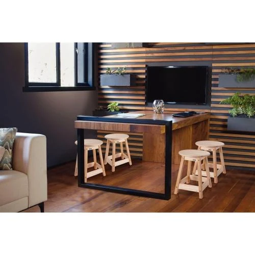 Zoom sur Tabouret Cuisine Bois Massif Tramontina, Design Élégant
