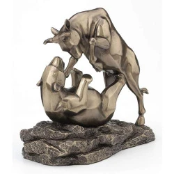 Statue de Table Wall Street, Résine Finition Bronze, Veronese en situation
