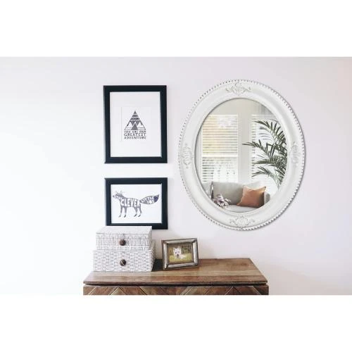 Détail de Miroir Suspendu Biscottini Finition Gris Antique, Verticale, Horizontale