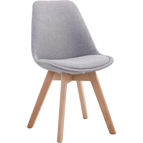 Chaise Retro Design Borneo V2 CLP, Ergonomique, Gris - Vue principale