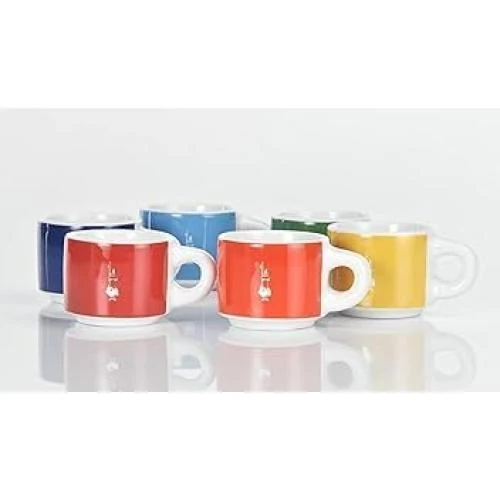 Zoom sur Bialetti Tasses empilables, multicolore, porcelaine
