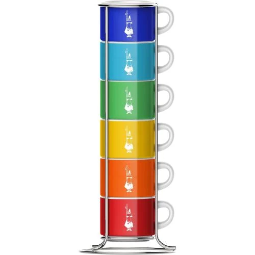 Bialetti Tasses empilables, multicolore, porcelaine - Vue principale