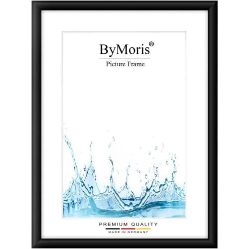 Cadre photo sur mesure Noir mat, verre acrylique antireflet - Vue principale