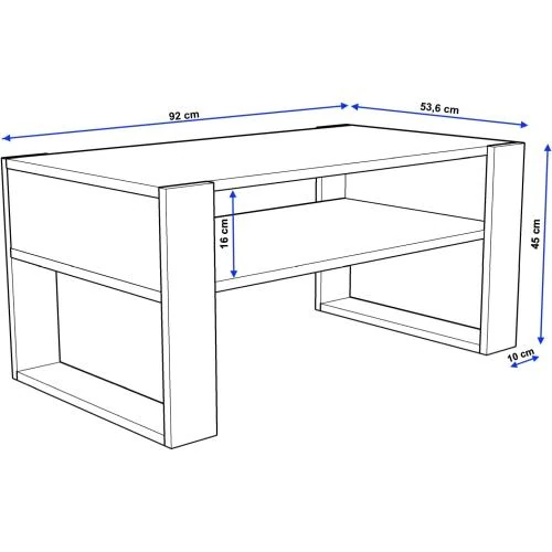 Détail de Table basse, design rustique moderne, bois chêne noir mat