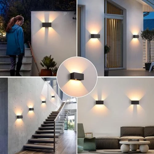 Détail de Applique Murale KUKAK LED 24W, Détecteur Mouvement, Noir