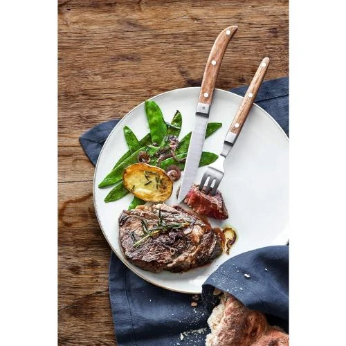 Détail de WMF Ménagère Steak 2 pièces, Lame Acier Forgé, Bois