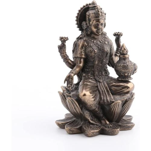 Détail de Sculpture lotus assise Veronese Design, 8,4 cm