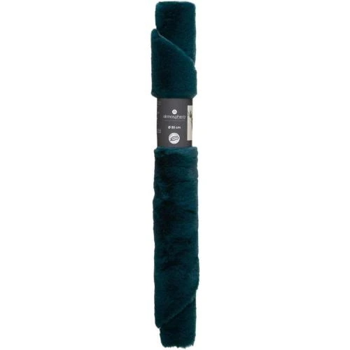 Zoom sur Tapis doux fourrure bleu canard ATMOSPHERA
