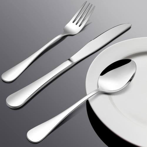 Présentation de Zoom sur Ensemble couverts 16 pièces acier inoxydable effet miroir