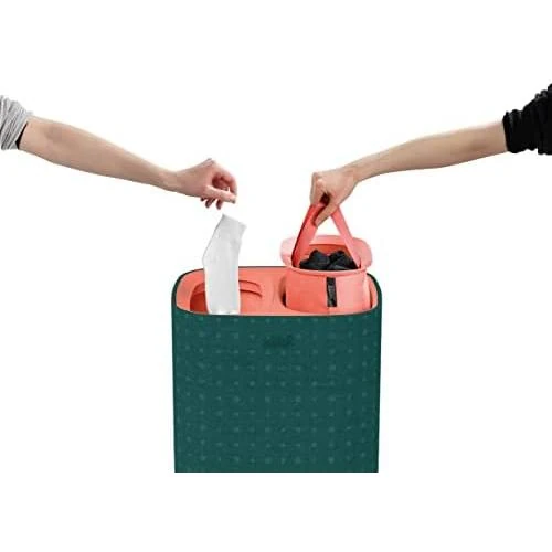 Zoom sur Panier à Linge Joseph Joseph Tota Pop 60L avec Couvercle Vert
