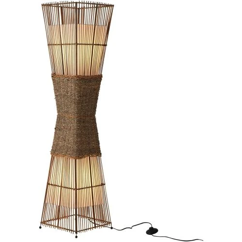 Lampadaire bambou M2OUTLET SKOV 36282, design naturel - Vue principale