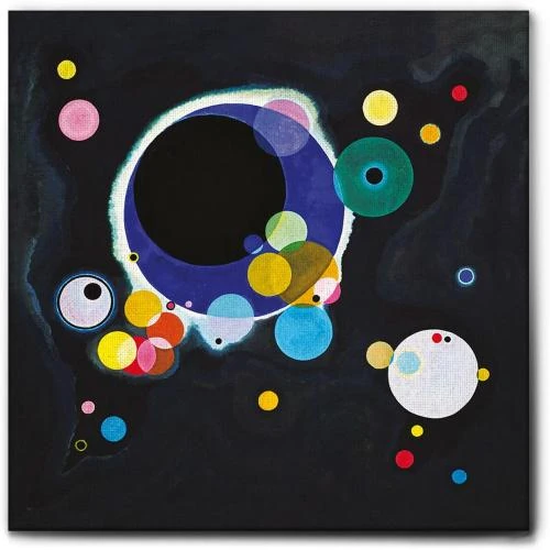 Détail de Impression Toile Kandinsky, Quelques Cercles, Décoration Maison