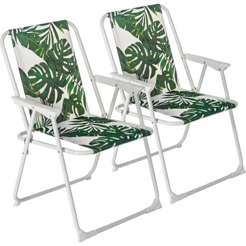 Bannes Plage, Chaise Set 2 pièces, Léger, Feuille Banane - Vue principale