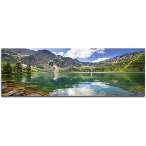 Détail de Toile panoramique Pologne, montagnes, lac, nuages, art PAUL SINUS