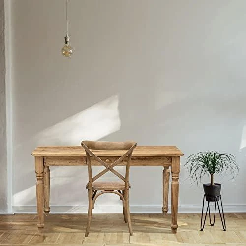 Détail de Bureau Vintage Bois, Table Cuisine, Bureau avec Tiroir, Table à Manger
