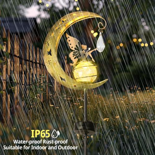 Présentation de Zoom sur Lampe Solaire Extérieure Jardin, Décoration Métal Imperméable