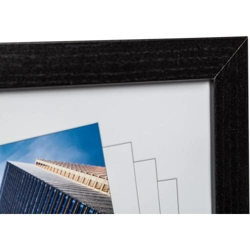 Zoom sur Cadre Hampton Frames, bois noir, A4, décoration murale