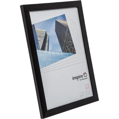 Détail de Cadre Hampton Frames, bois noir, A4, décoration murale
