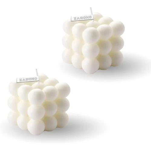 Bougies à bulles blanches décoratives, Generic, tendance artisanale - Vue principale