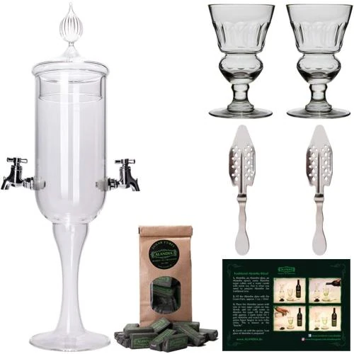 Set 39 Accessoires Absinthe, Fontaine, Verres, Cuillères ALANDIA - Vue principale