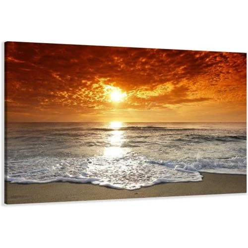 Visario 5038 Tableau Lin Motif Plage, Décoration Moderne - Vue principale