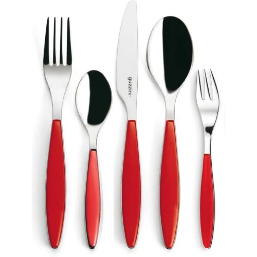 Détail de Fourchette Guzzini 39 Feeling, Design Élégant, Couleur Chic