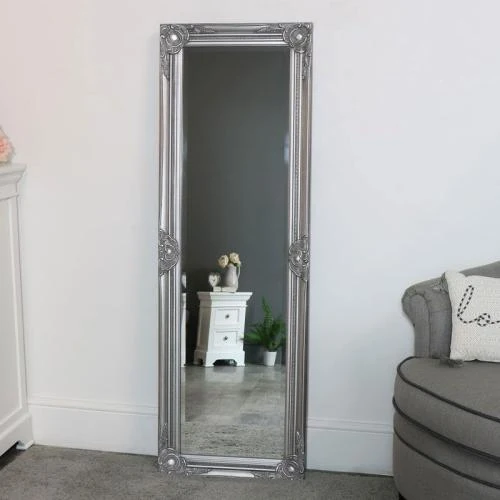 Miroir argenté biseauté, design élégant, décor intérieur - Vue principale