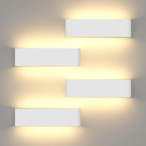 Applique Murale LED 12W Blanc Chaud, Aluminium, Design Moderne - Vue principale