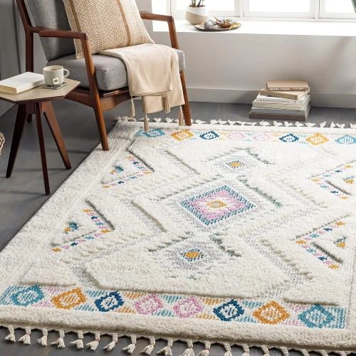 Tapis géométrique Scandinave Surya, design Bohème Chic - Vue principale