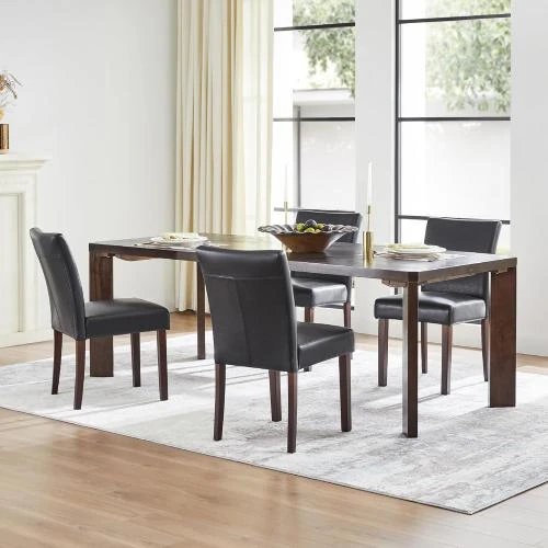 Zoom sur Chaises rembourrées Mfy Global Store, cuir synthétique, marron