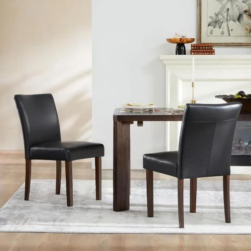 Détail de Chaises rembourrées Mfy Global Store, cuir synthétique, marron