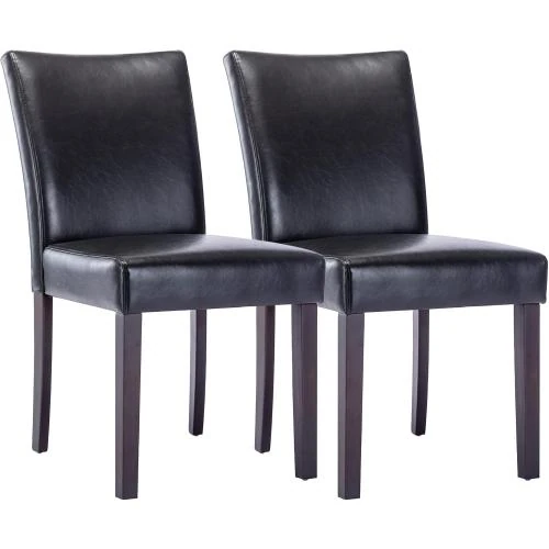 Chaises rembourrées Mfy Global Store, cuir synthétique, marron - Vue principale