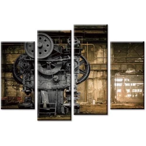 Impression Toile Steampunk London, Art Murale Industriel 4 Parties - Vue principale