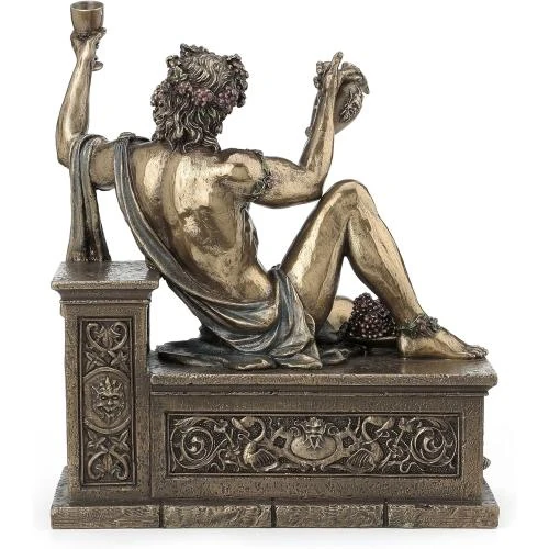 Zoom sur Statue Dionysos Dieu Grec Vin Fête, JFSM INC.