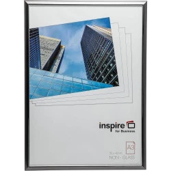 Cadre Photo Hampton Frames EasyLoader Fumée Gris A3 Sécurisé