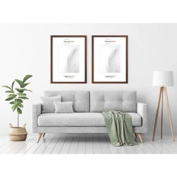 Cadre Photo Wenge, Bois MDF, Verre Antireflet, Fixations en situation