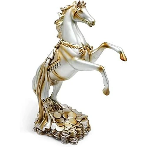 Sculpture cheval, pièces de monnaie, décoration unique - Vue principale