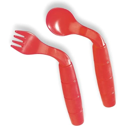 Zoom sur Ensemble couverts courbés enfants EasiEaters Patterson Medical