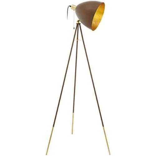 Lampadaire Vintage Eglo Chester 1 Ampoule Acier Rouille Dore E27 - Vue principale