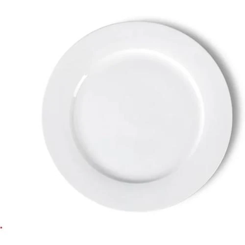 Assiettes plates porcelaine blanche, 39 pièces, lave-vaisselle, micro-ondes - Vue principale