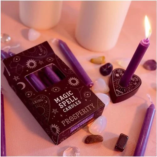 Détail de Bougie de Sort Violet Grindstore, Parfum Envoûtant