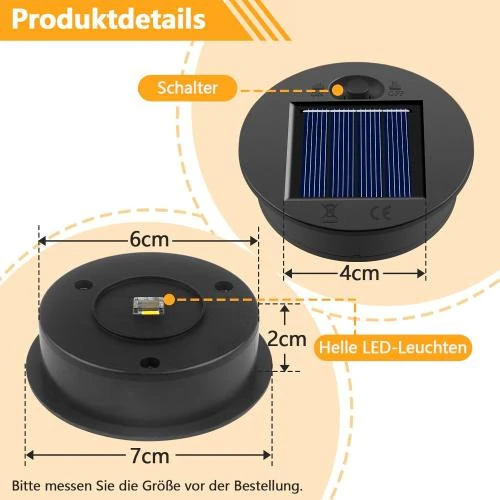Détail de Lampes Solaires de Rechange, LED Claires, Étanches IP65
