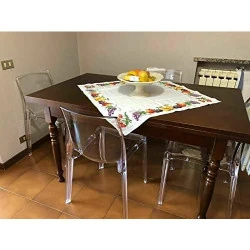 Table Extensible Bois Noyer Foncé, Table Salle à Manger Rectangulaire, Style Art Pauvre en situation
