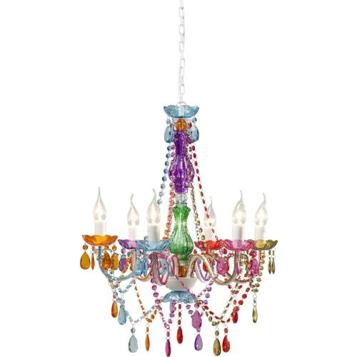 Détail de Lampe Suspendue Starlight 6 Bras, Multicolore, Acier