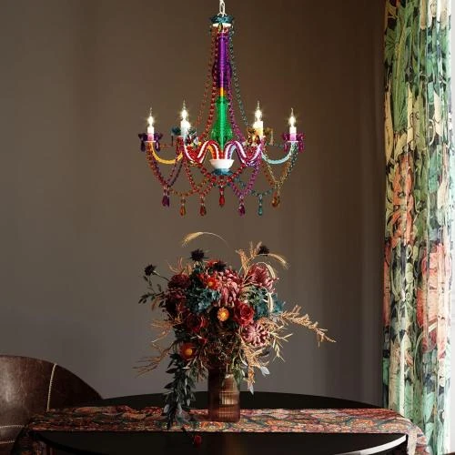 Zoom sur Lampe Suspendue Starlight 6 Bras, Multicolore, Acier