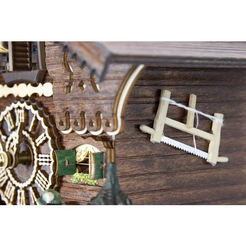 Zoom sur Pendule Coucou Quartz Chalet Cuckoo Palace 26cm
