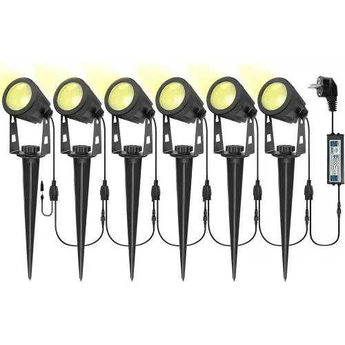 Spot LED Exterieur LUNSY, 6 Pack, Blanc Chaud, Etanche - Vue principale